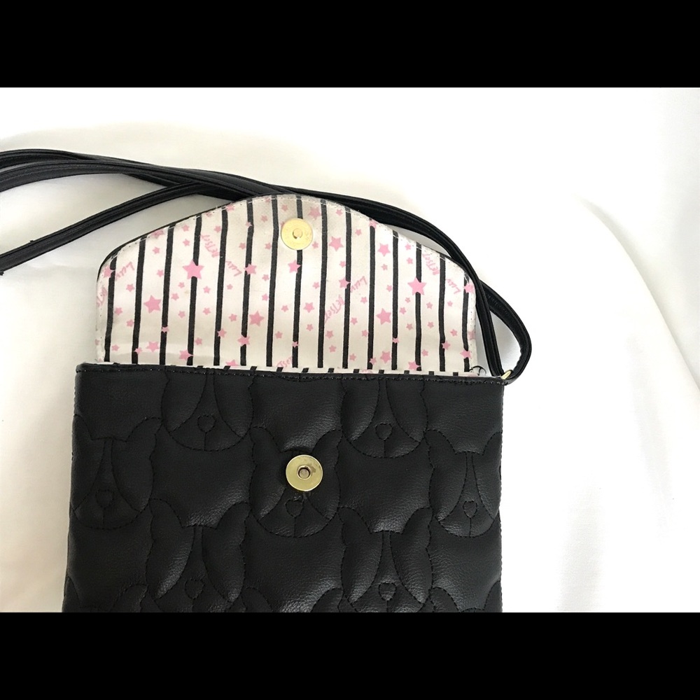 Betsy Johnson black mini crossbody purse - Picture 3 of 7